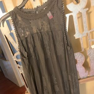 Dark grey sleeveless summer dress